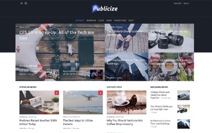 Detail Magazine Template Bootstrap Nomer 9