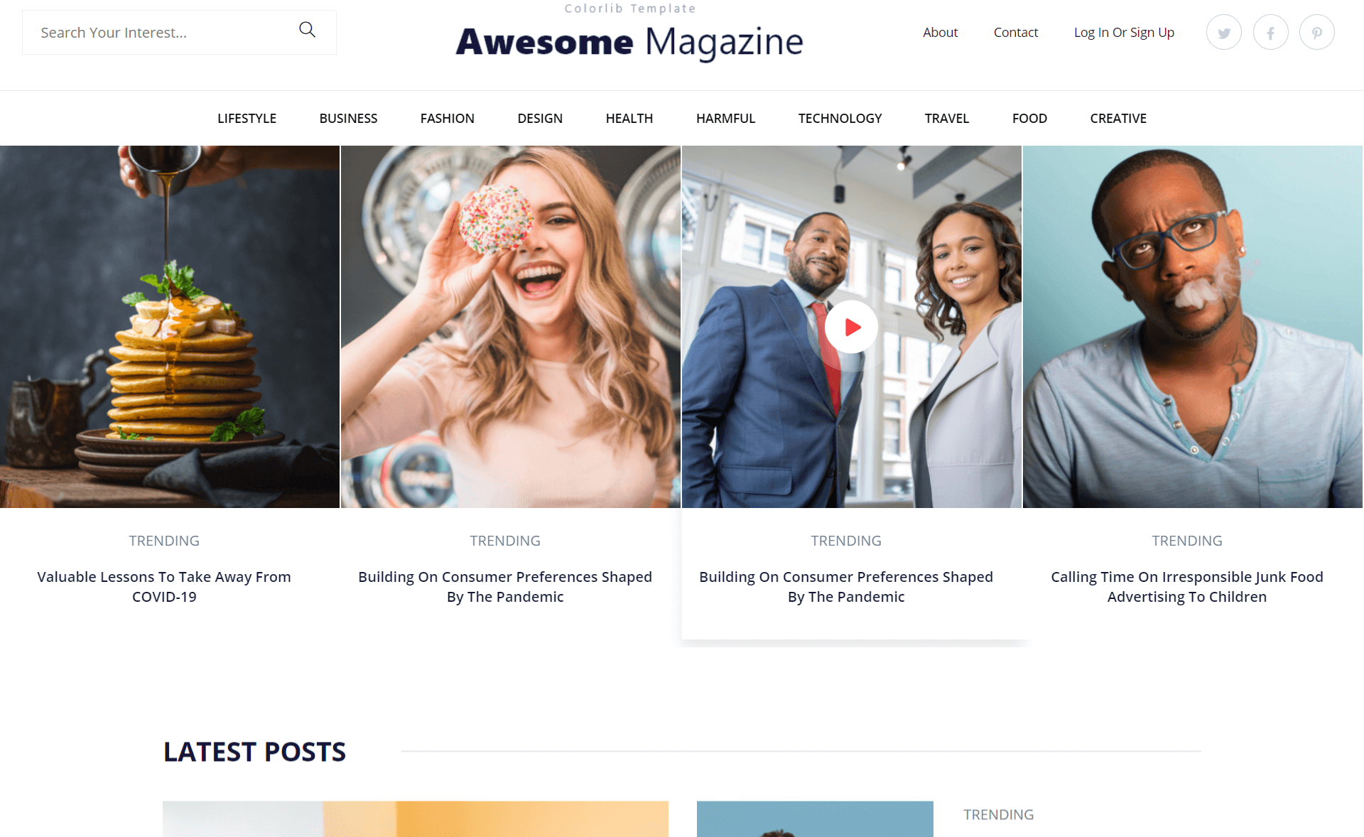 Detail Magazine Template Bootstrap Nomer 10