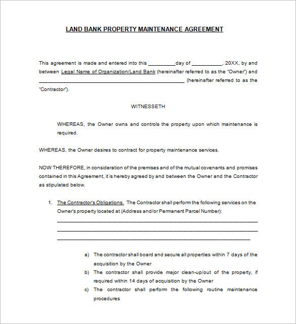 Detail Maintenance Service Agreement Template Nomer 14