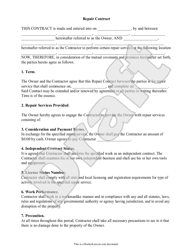 Detail Maintenance Service Agreement Template Nomer 28