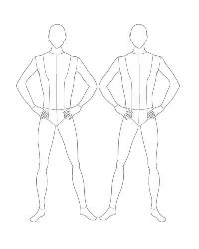 Detail Male Costume Template Nomer 3