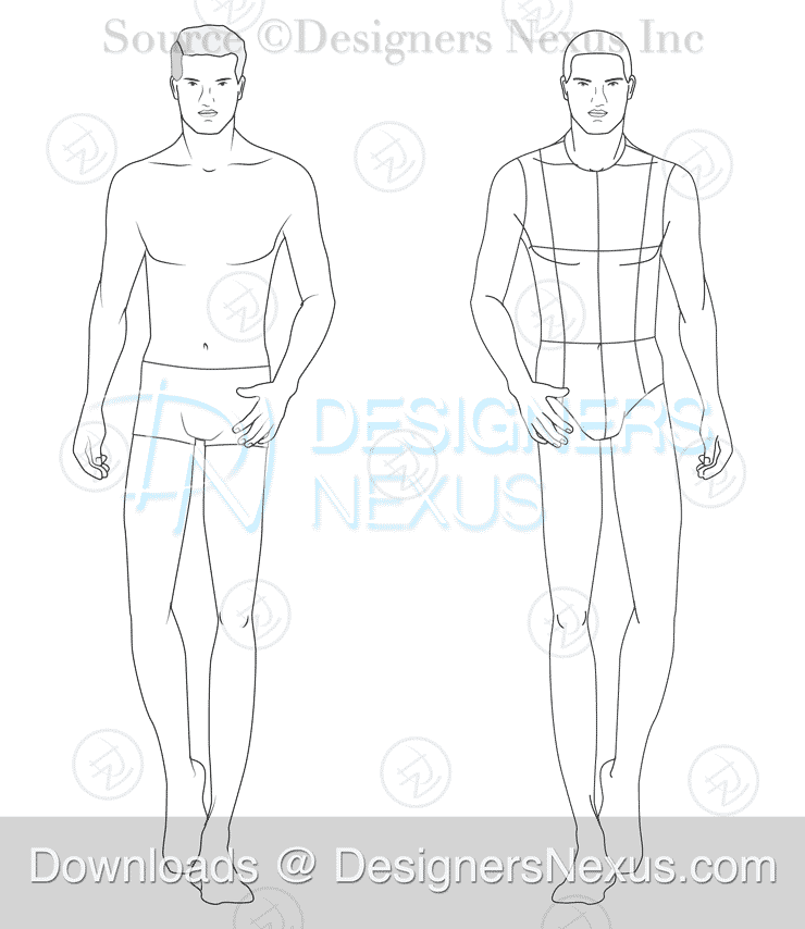 Detail Male Costume Template Nomer 10