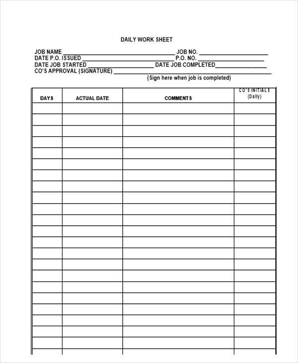 Detail Manager Log Book Template Nomer 28