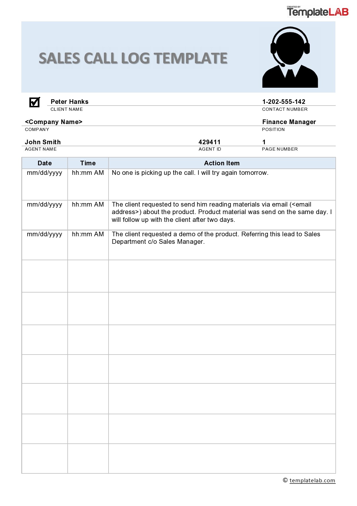 Detail Manager Log Book Template Nomer 54