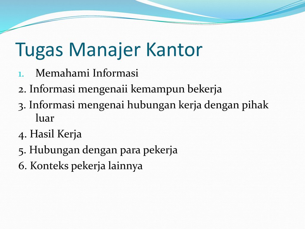 Detail Manajer Kantor Adalah Nomer 7