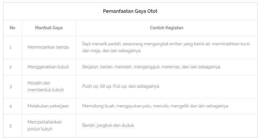 Detail Manfaat Gaya Otot Dan Contoh Kegiatan Nomer 3