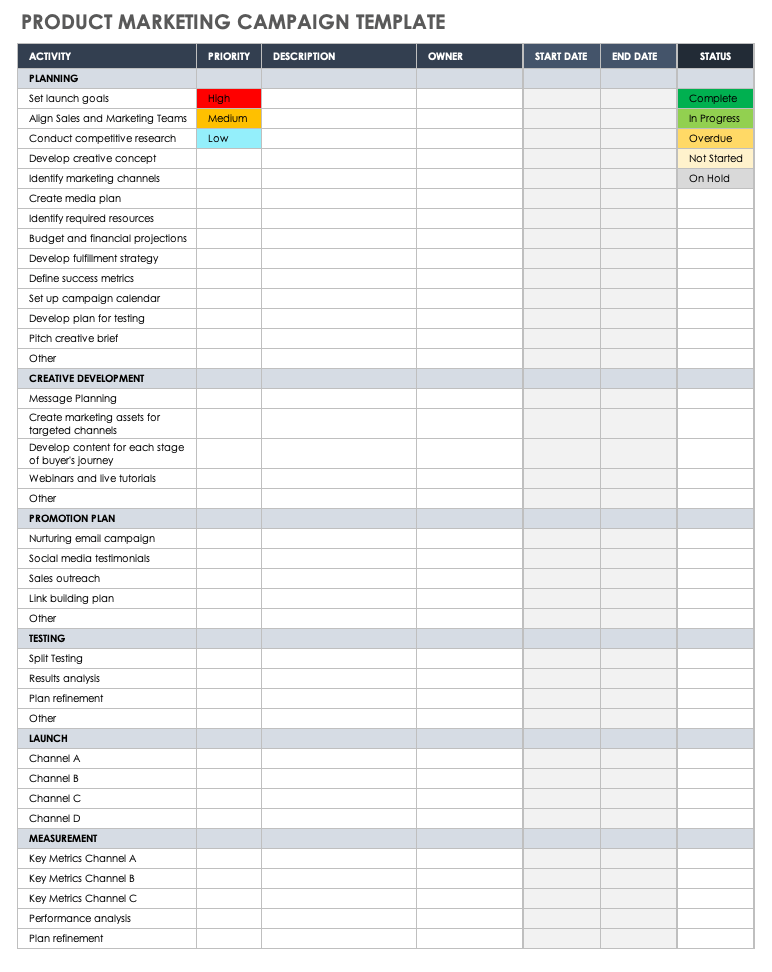 Detail Marketing Checklist Template Nomer 43