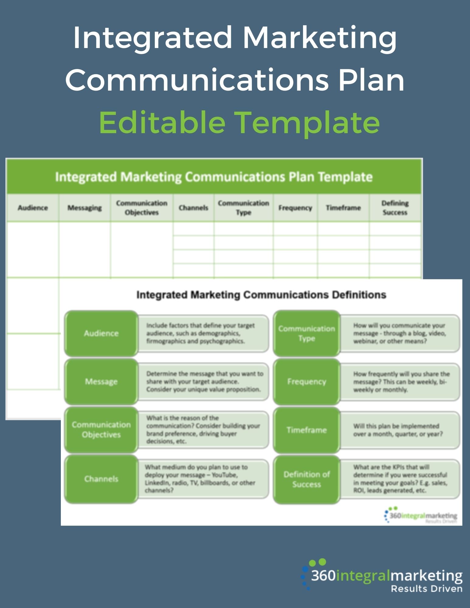 Detail Marketing Communications Plan Template Nomer 17