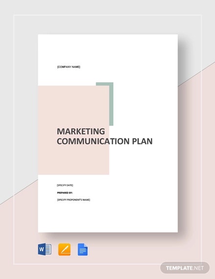 Detail Marketing Communications Plan Template Nomer 35