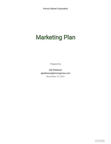 Detail Marketing Game Plan Template Nomer 14