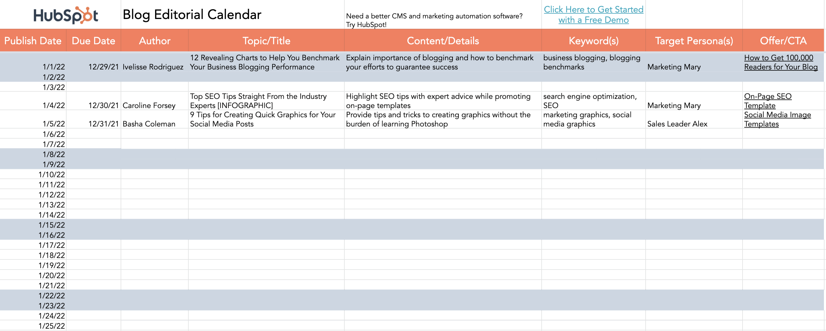 Detail Marketing Schedule Template Nomer 52