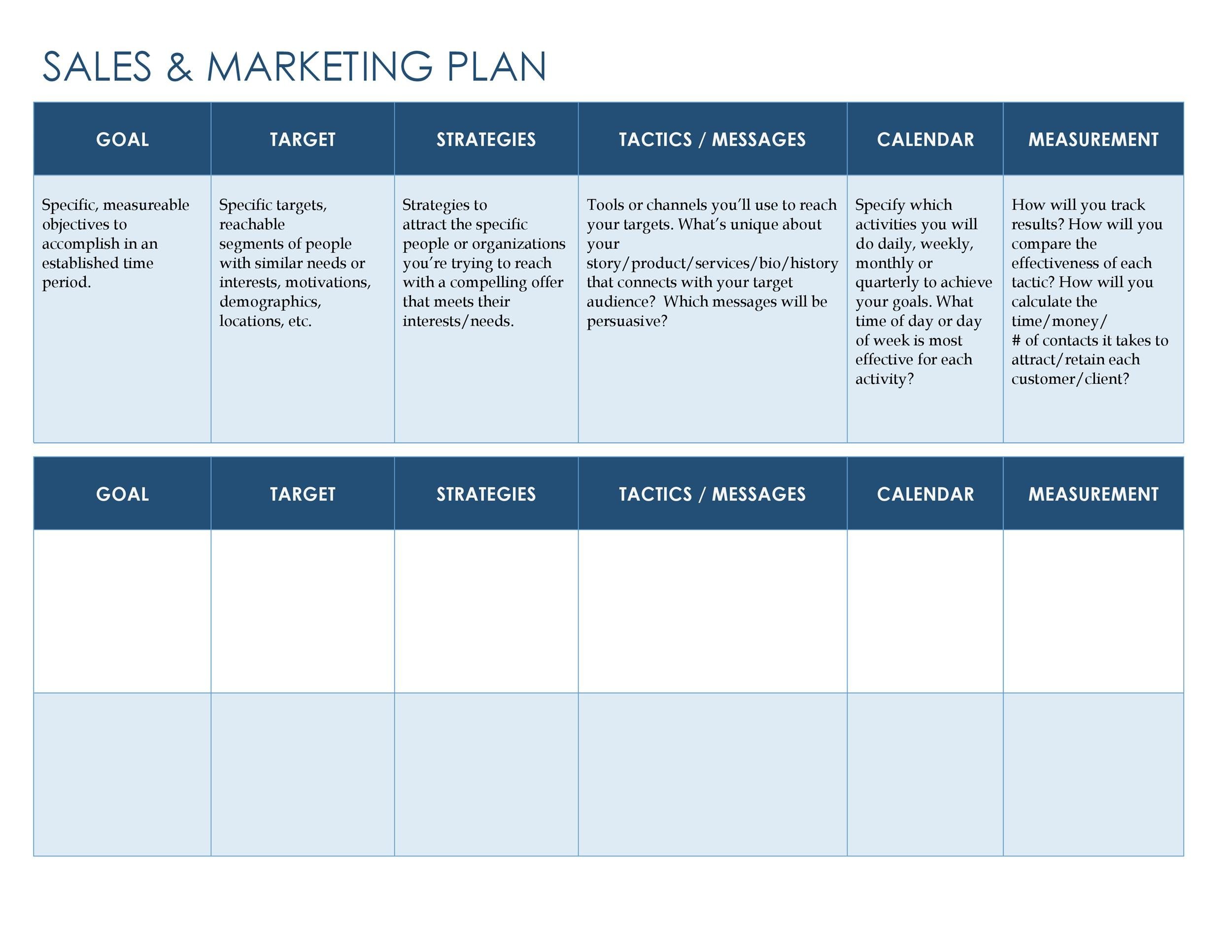 Detail Marketing Strategy Plan Template Free Nomer 55