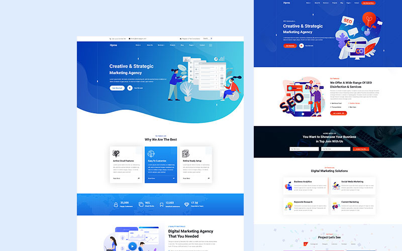 Detail Marketing Web Template Nomer 2