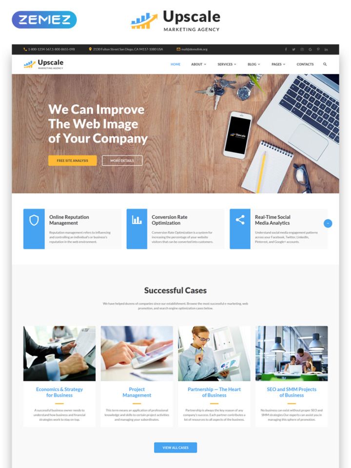 Detail Marketing Web Template Nomer 11
