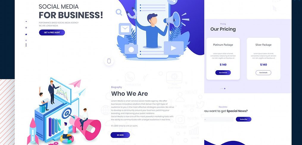 Detail Marketing Web Template Nomer 26