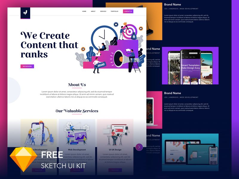Detail Marketing Web Template Nomer 27
