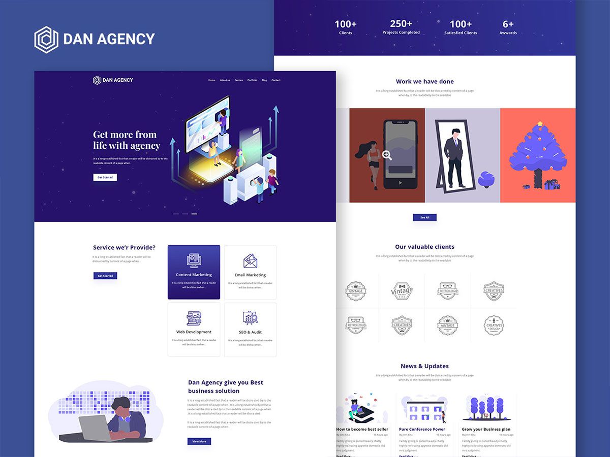 Detail Marketing Web Template Nomer 5