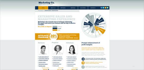 Detail Marketing Web Template Nomer 43