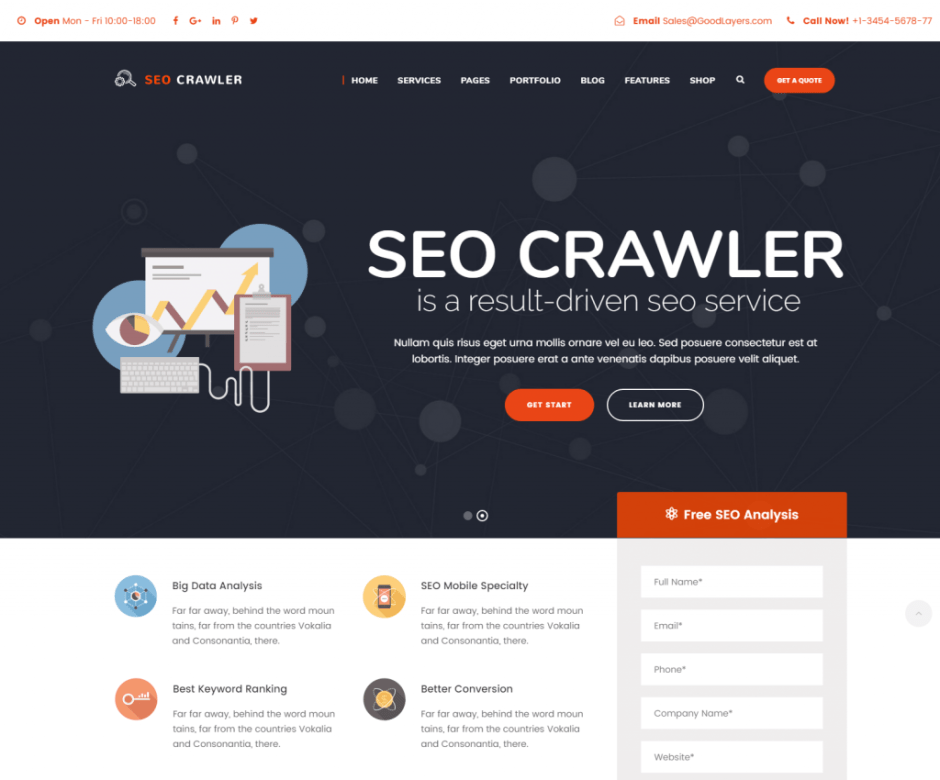 Detail Marketing Web Template Nomer 46