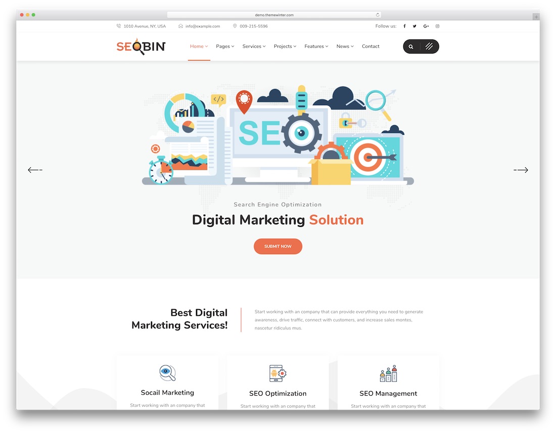 Detail Marketing Web Template Nomer 50