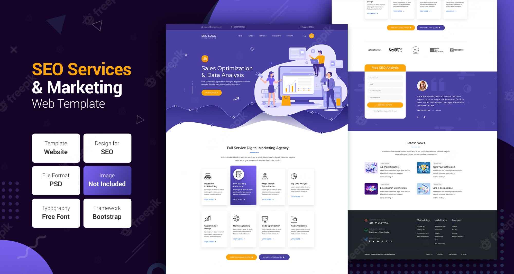 Detail Marketing Web Template Nomer 10