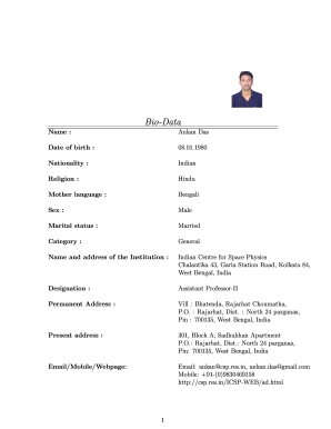 Detail Marriage Biodata Template Nomer 14