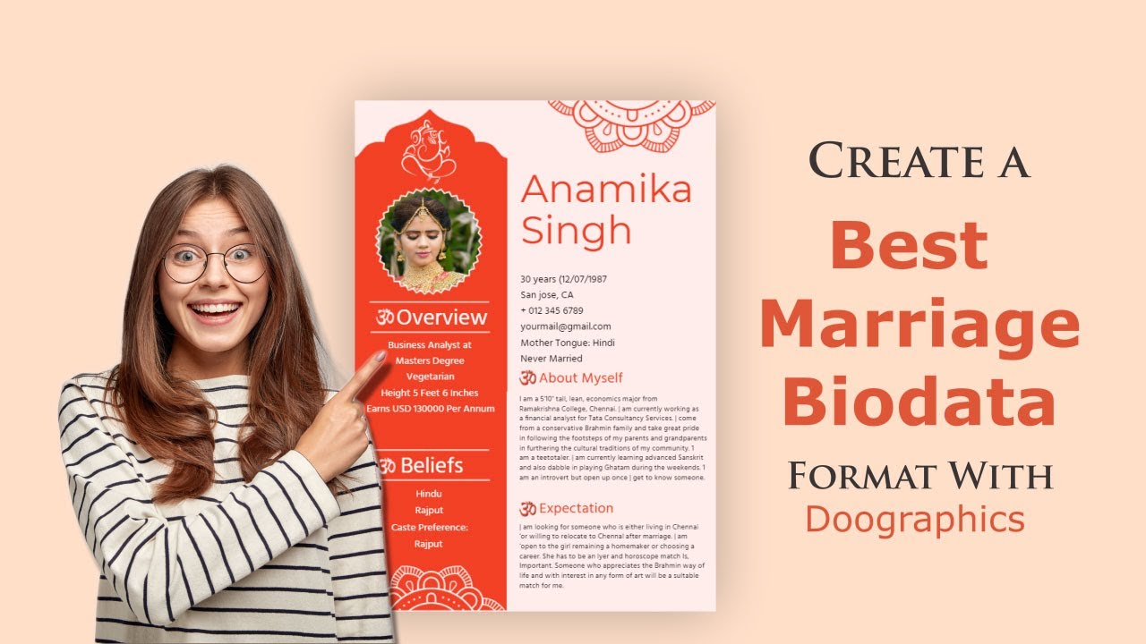 Detail Marriage Biodata Template Nomer 40