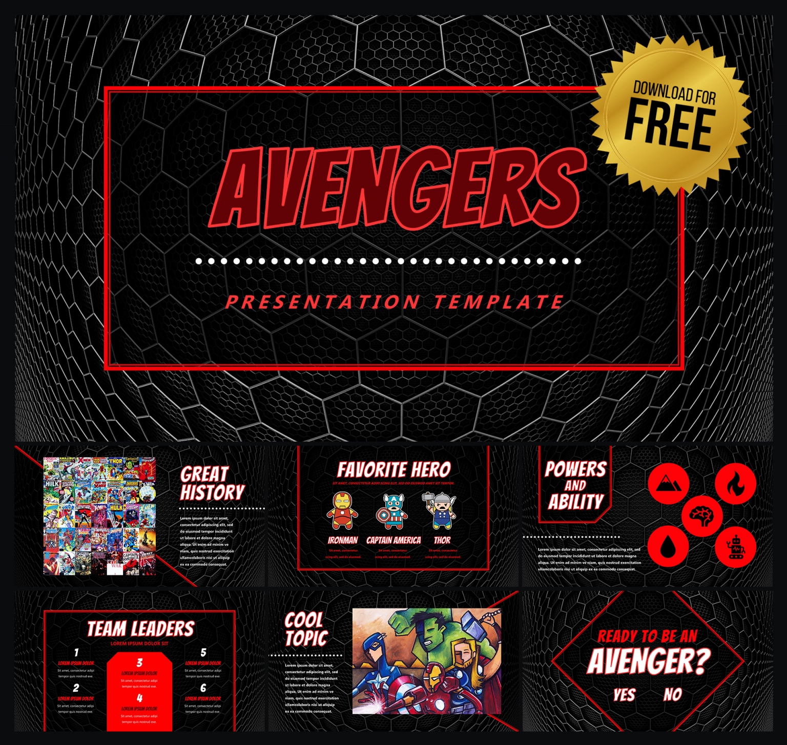 Detail Marvel Presentation Template Nomer 2