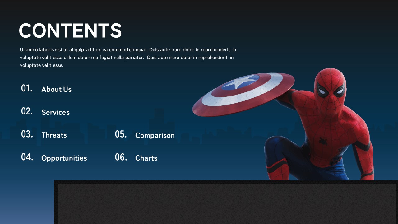 Detail Marvel Presentation Template Nomer 7