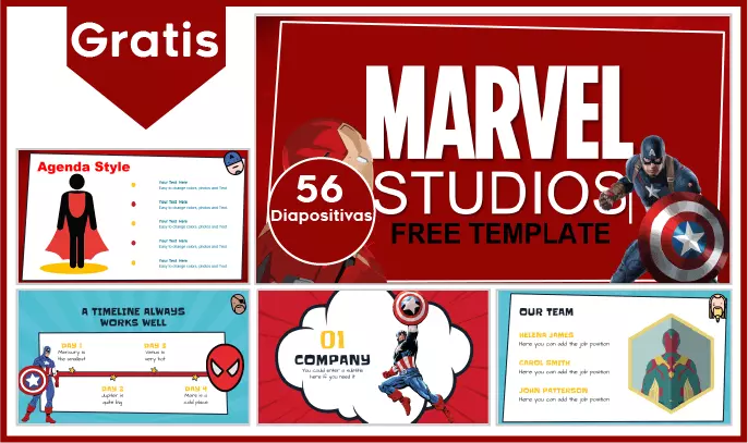 Detail Marvel Template Powerpoint Nomer 33