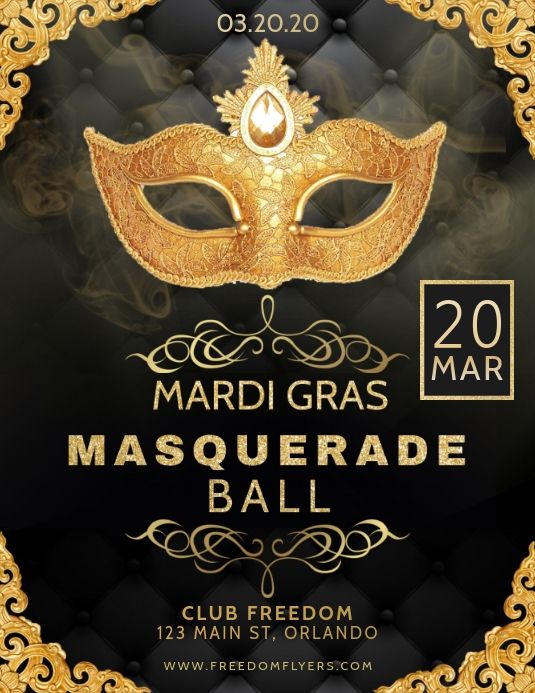 Detail Masquerade Flyer Template Free Koleksi Nomer 34