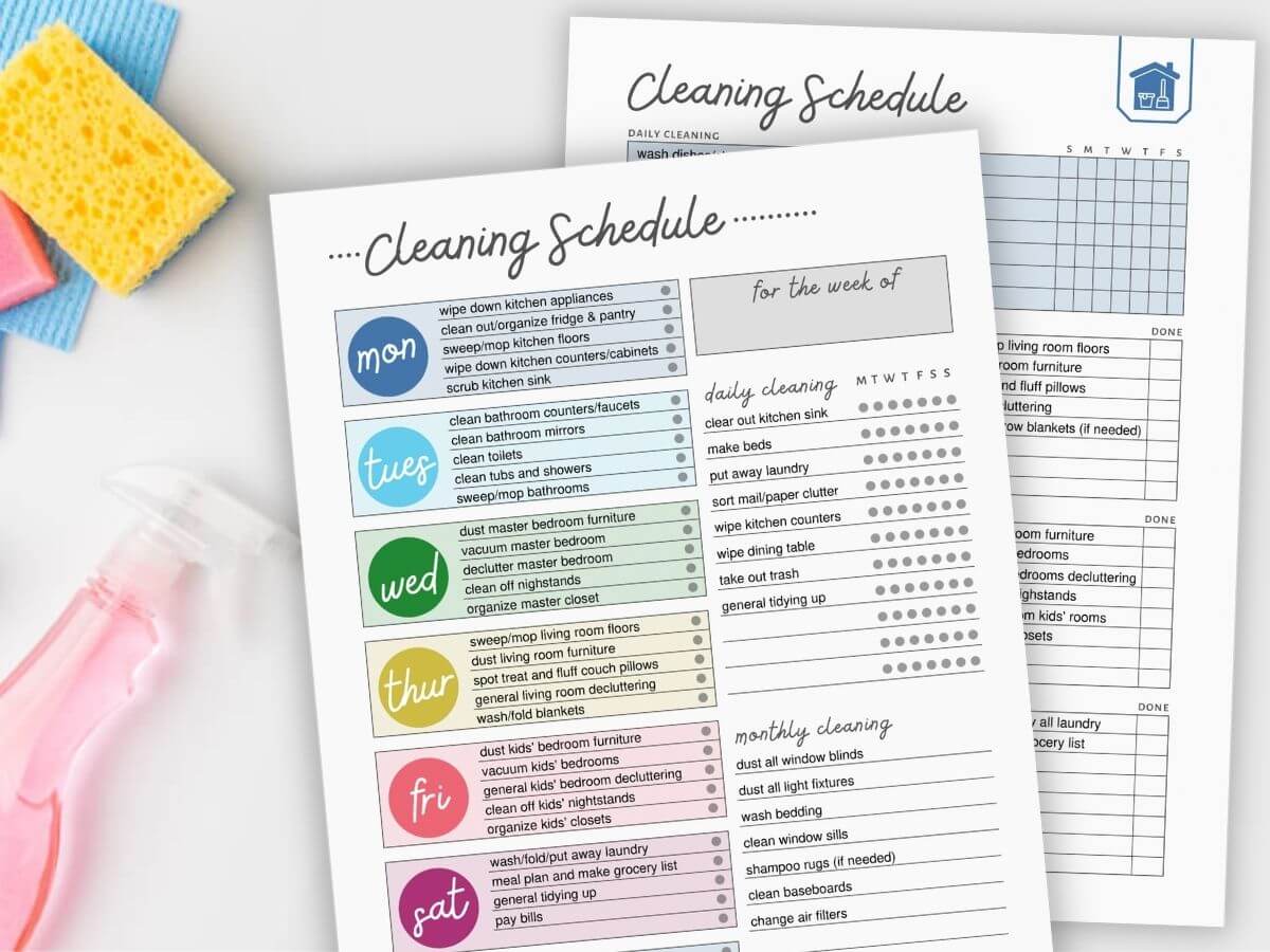 Detail Master Cleaning Schedule Template Nomer 22