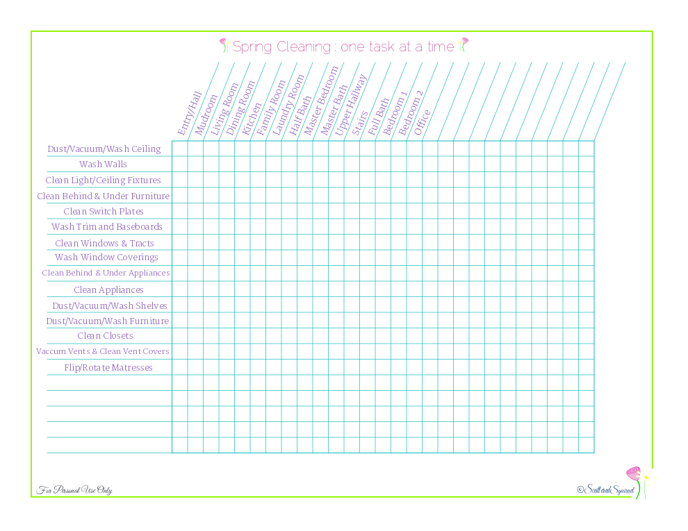 Detail Master Cleaning Schedule Template Nomer 33