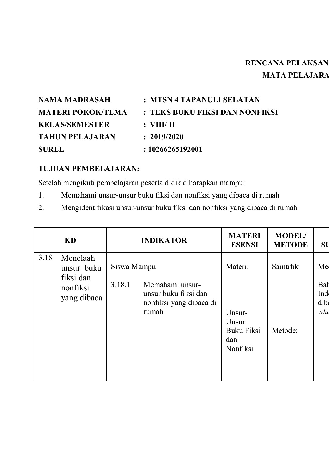 Detail Materi Buku Fiksi Nomer 31