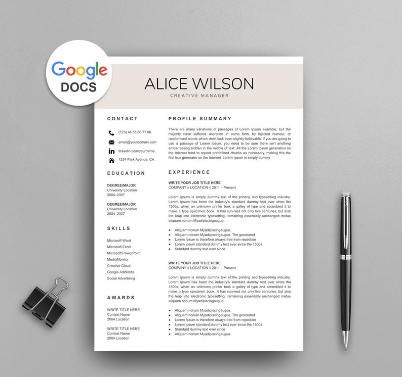 Detail Material Design Resume Template Free Nomer 29