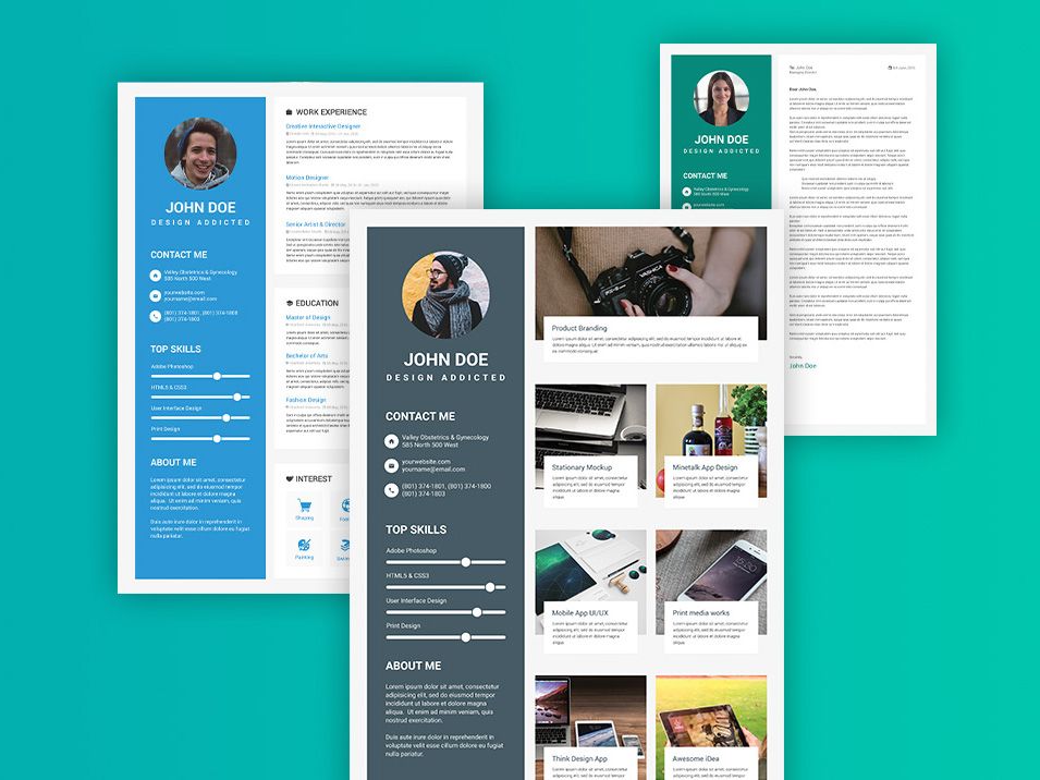 Detail Material Design Resume Template Free Nomer 6