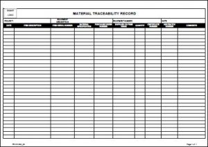 Detail Material Traceability Report Template Nomer 14