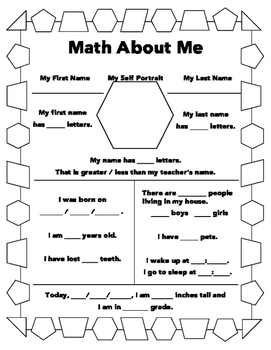 Detail Maths About Me Template Nomer 4