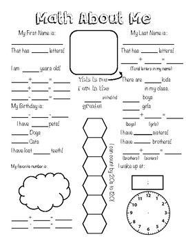 Detail Maths About Me Template Nomer 6