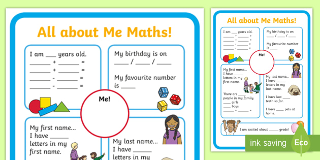 Detail Maths About Me Template Nomer 9