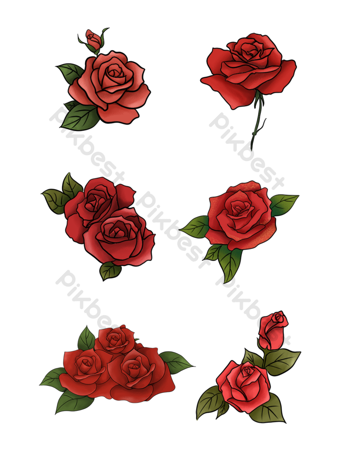Detail Mawar Merah Vektor Nomer 41