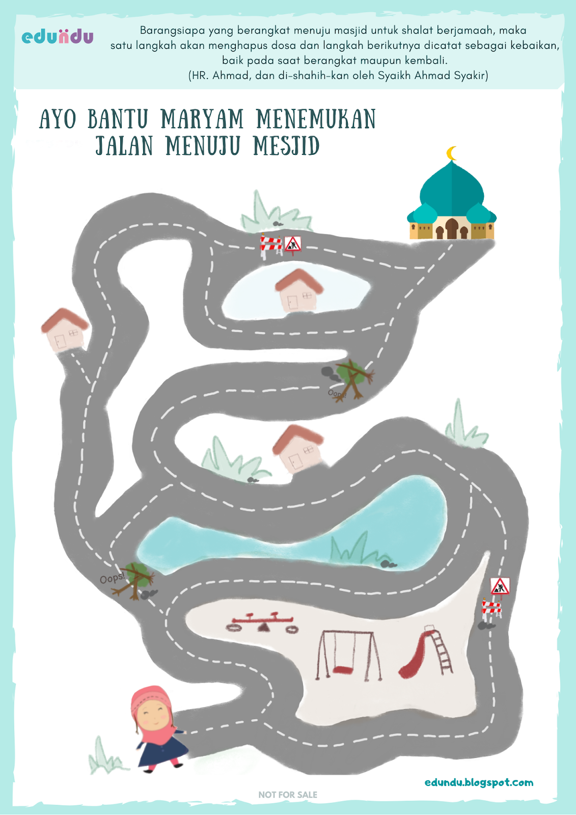 Detail Maze Gambar Masjid Untuk Anak Paud Nomer 6