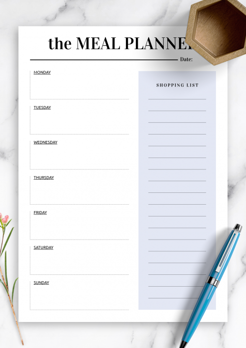Detail Meal Plan Template Nomer 24