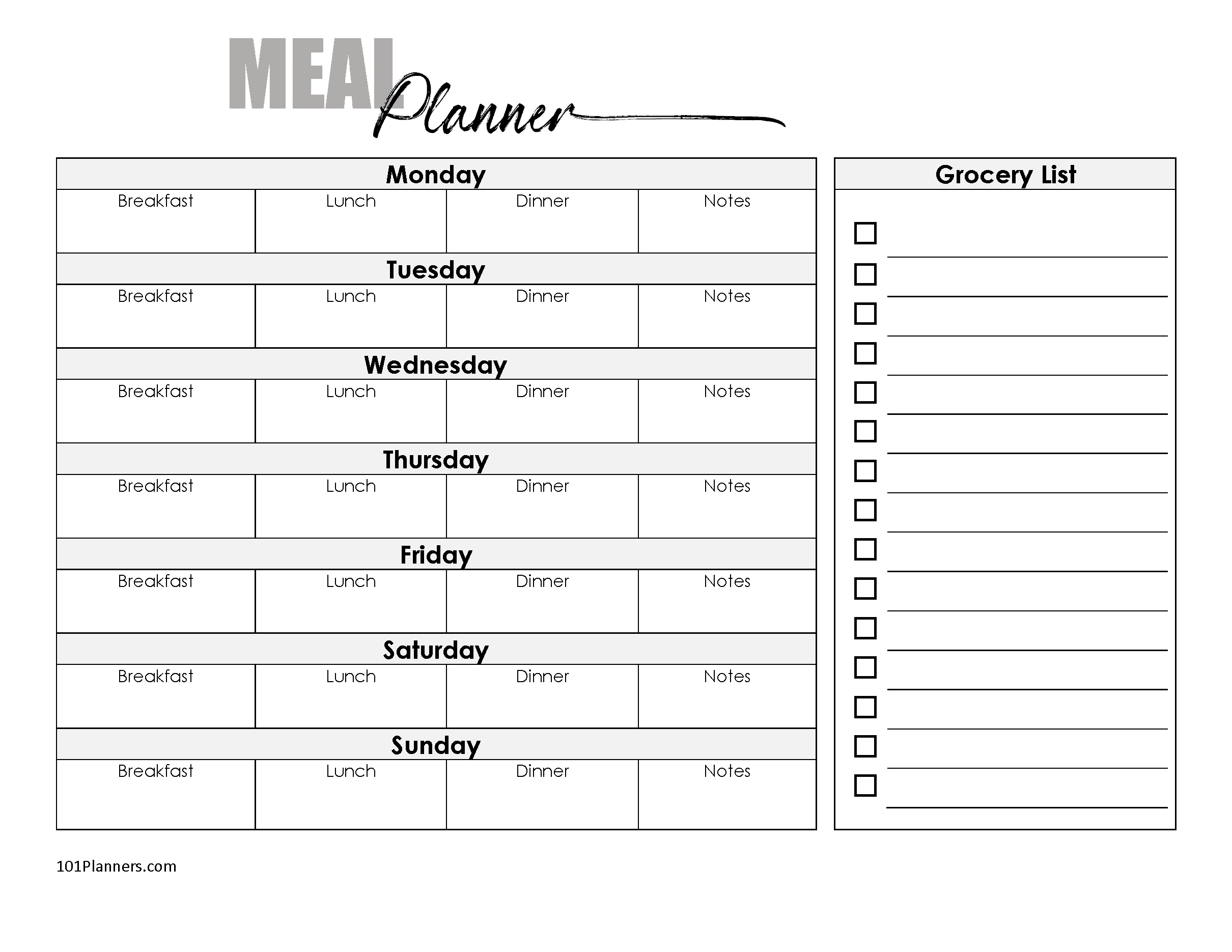 Detail Meal Plan Template Nomer 28