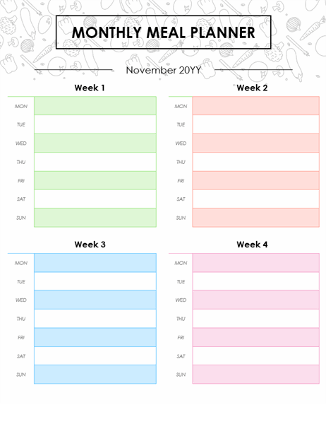 Detail Meal Plan Template Nomer 4