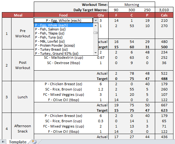 Detail Meal Plan Template Nomer 49