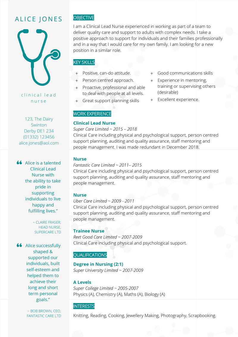 Detail Medical Cv Template Nomer 12