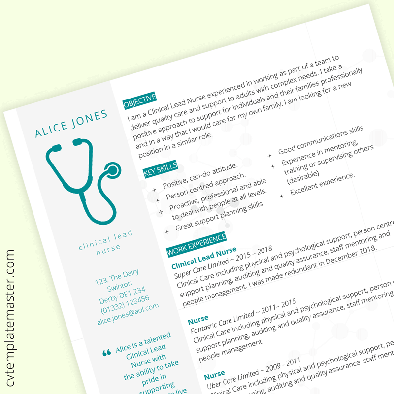 Detail Medical Cv Template Nomer 14