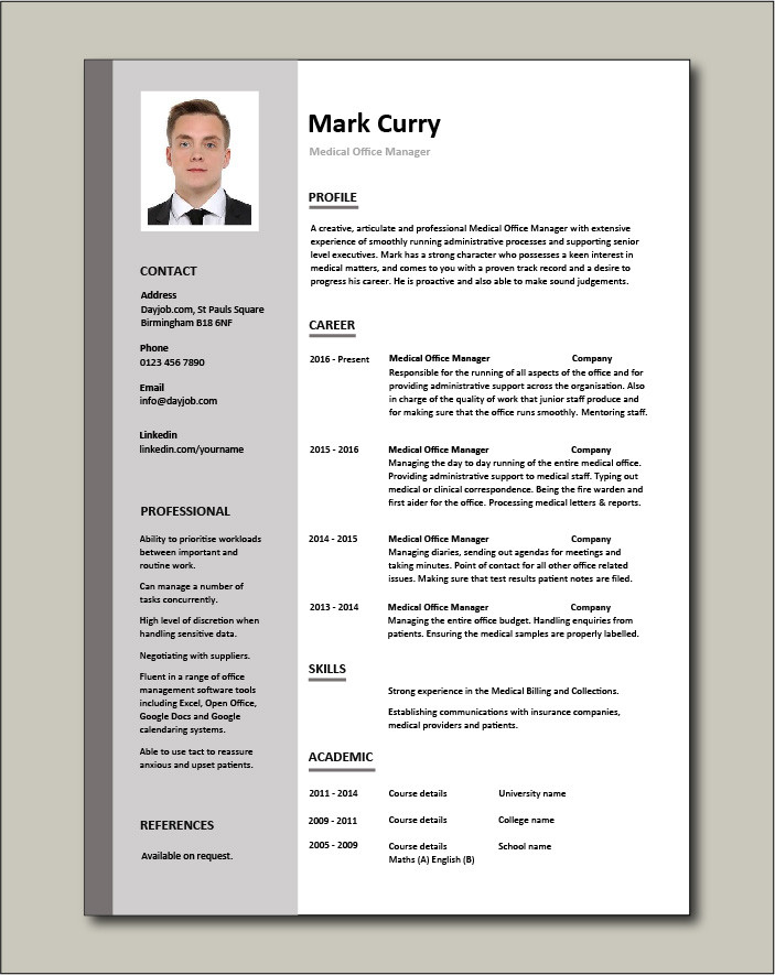 Detail Medical Cv Template Nomer 30