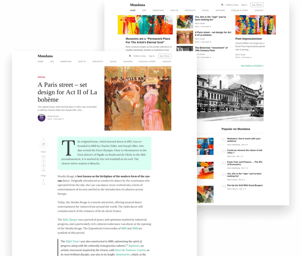 Detail Medium Wordpress Template Nomer 6